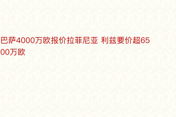 巴萨4000万欧报价拉菲尼亚 利兹要价超6500万欧