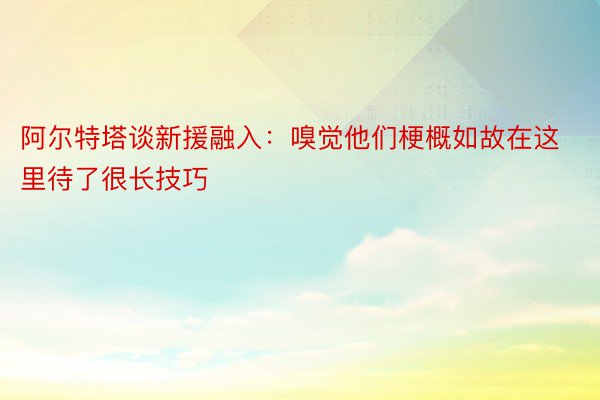 阿尔特塔谈新援融入：嗅觉他们梗概如故在这里待了很长技巧